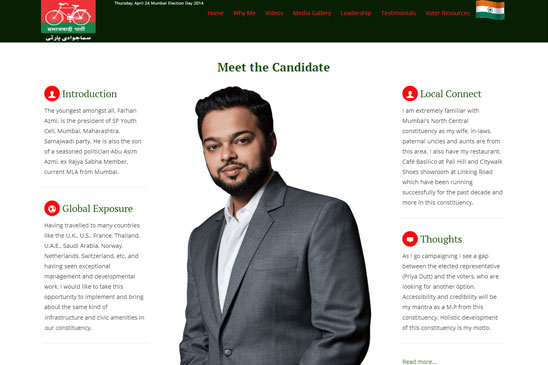 political candidate website image 2